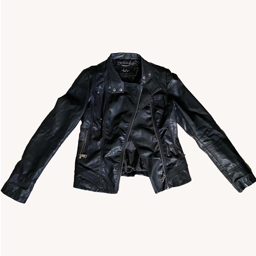 Black Faux Leather Jacket